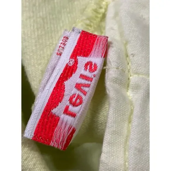 Levi's Light Yellow Jean Shorts - Picture 8 of 11